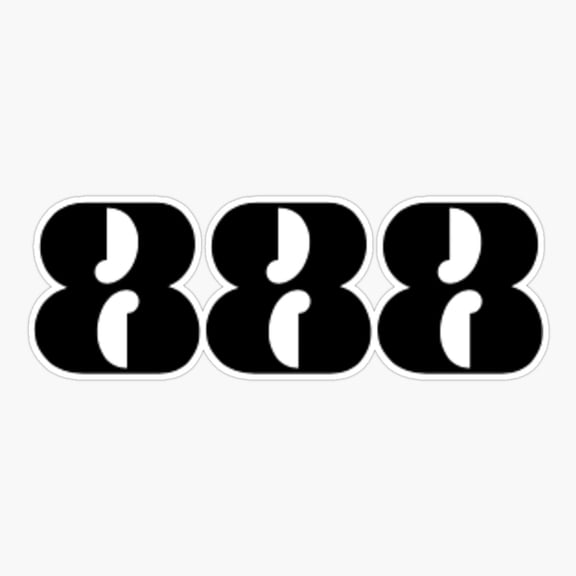 Angel Number Eight Eight Eight Sticker