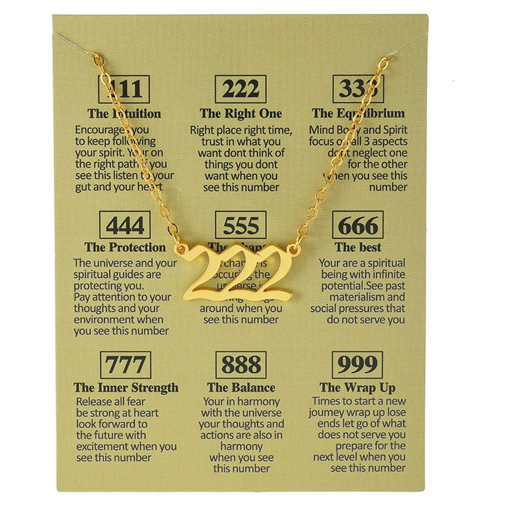 ♡nanページ♡ Angel Number Necklace 111 222 333 444 555 666 777 888 999