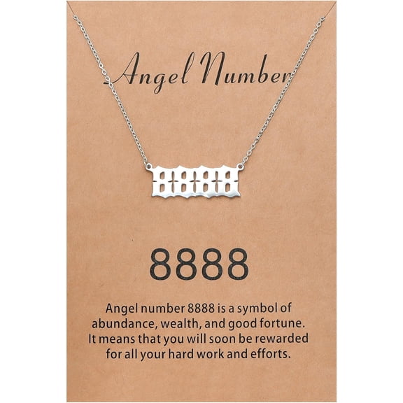 Angel Number Necklace For Women Dainty Gold Plated Number Necklace Numerology Jewelry Gifts For Women[o376]