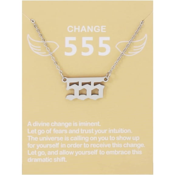 Angel Number Necklace With Message Card 111 222 333 444 555 666 777 888 999 Lucky Numbers Necklace Numerology Jewelry For Her[Z3332]