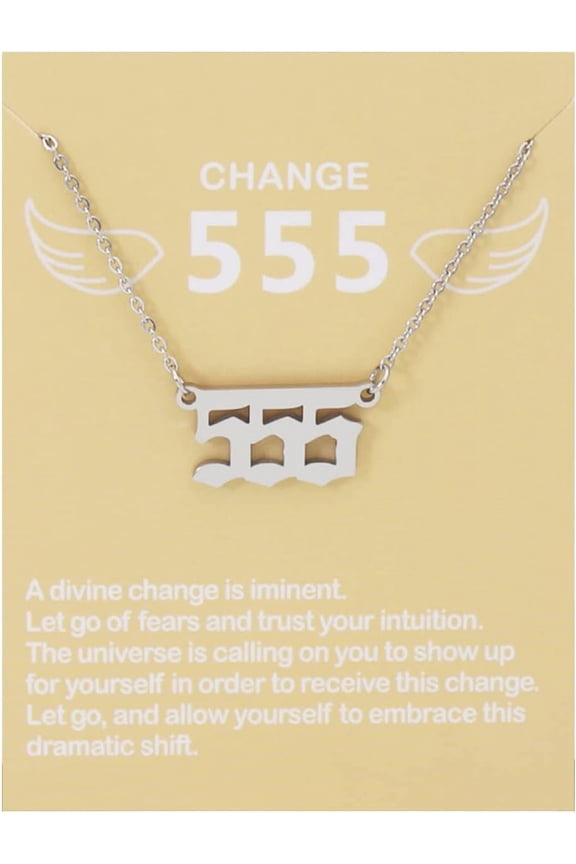 Angel Number Necklace With Message Card 111 222 333 444 555 666 777 888 999 Lucky Numbers Necklace Numerology Jewelry For Her[Z3332]