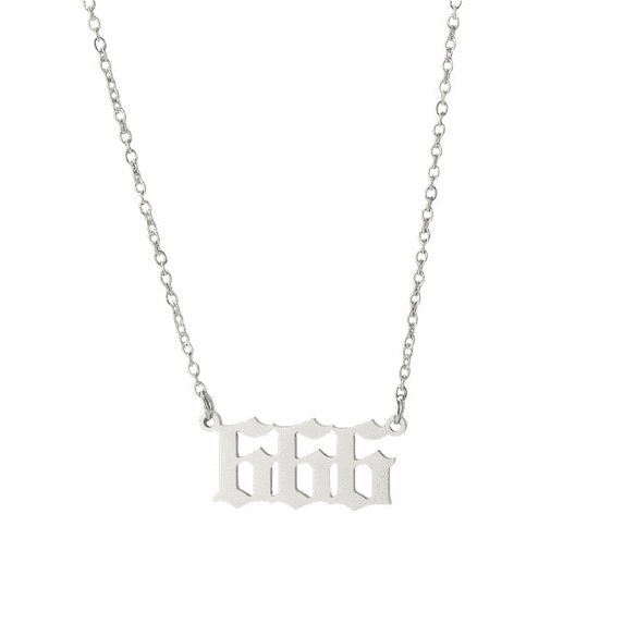 Angel Number Necklace for Women 000-999 Gold Plated Stainless Steel Pendant Choker Necklace Chain Numerology Jewelry