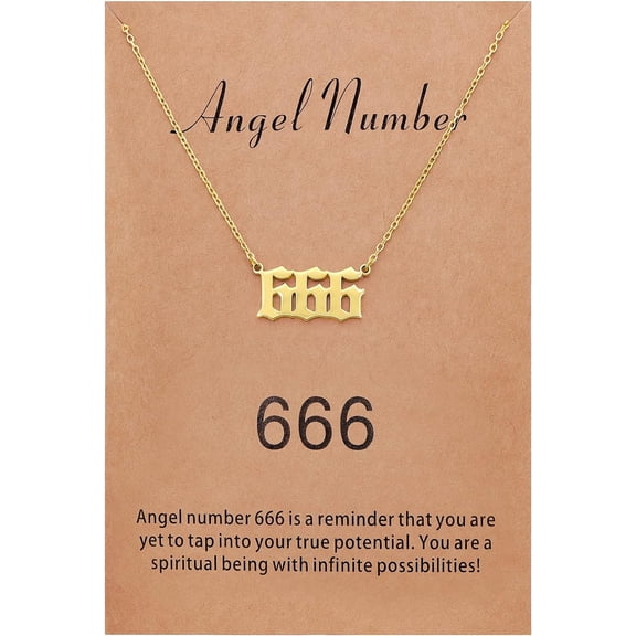 Angel Number Necklace for Women Dainty Gold Plated Number Necklace Numerology Jewelry Gifts for Women[n6889]