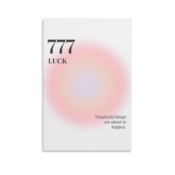 Angel Number Poster 777 Aura Set (2) Art Poster Canvas Painting Decor Wall Print Photo Home Modern Decorative Posters