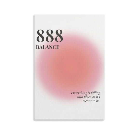 Angel Number Poster 888 Aura Set (2) Art Poster Canvas Painting Decor Wall Print Photo Home Modern Decorative Posters