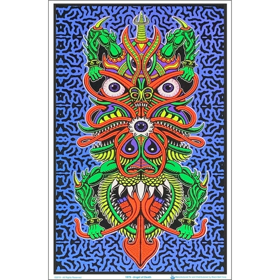 Angel Of Death Chris Dyer Blacklight Poster 23 x 35