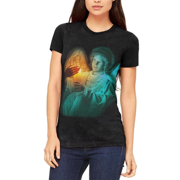 Angel Of Light Juniors Soft T Shirt Charcoal Black Triblend X-LG
