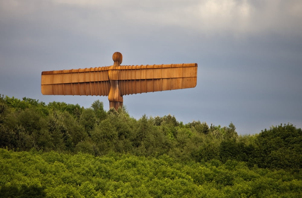 Angel Of The North Sculpture Gateshead Tyne And Wear England Canvas Art - John Short Design Pics (19 x 12)