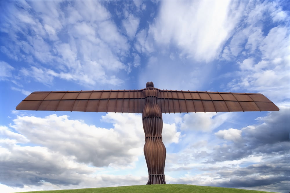 Angel Of The North Sculpture Gateshead Tyne And Wear England Canvas Art - John Short Design Pics (38 x 24)