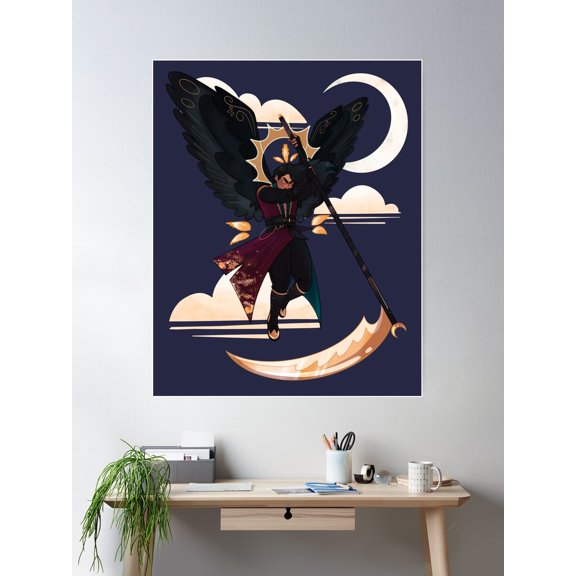 Angel Of Vengeance - No Bg Poster Wall Art, Modern Wall Decor For Living Room Bedroom, 16x24 UNFRAMED