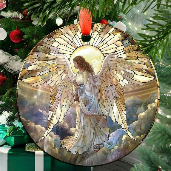 Angel Ornament Cat Sun Catcher, Wall Hanging Colored Decor Room Indoor Window Decor, Halloween, Christmas Hanging Ornament, 2025, Holiday Decoration, 2025, Holiday Decoration,