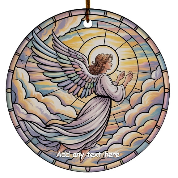 Angel Ornament Custom Text Ornament for Man, Woman, Family & Friends, Christmas 2025 Tree Decoration