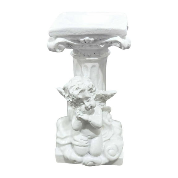 Angel Outdoor Statue Resin Garden Statue Cherub Sculpture Retro Style Design for Living Room Study Office Desk