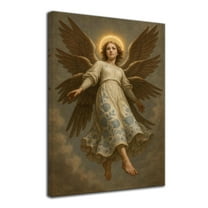 Angel Painting Canvas Prints Wall Art Décor Retro Aesthetics Poster for Living Home Room Wall Decoration - 8x12 inches Framed