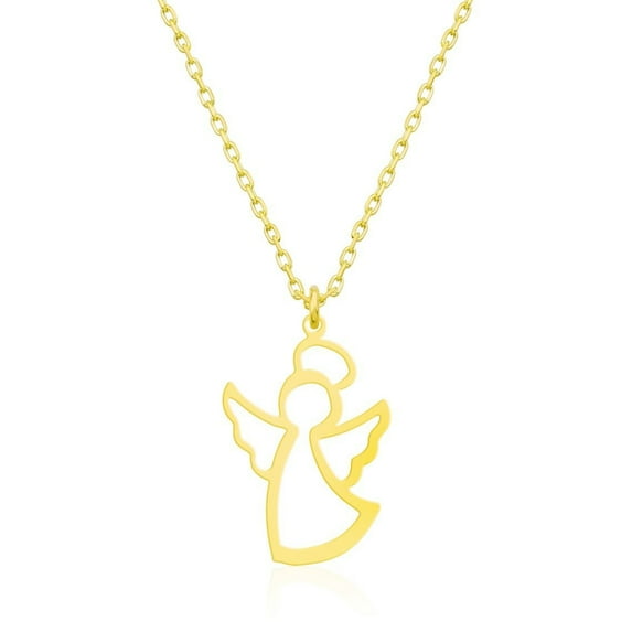 Angel Pendant Necklace Accessory for Daily Wear, Shiny Jewelry Piece for Casual or Formal Attire, Classic Gift for Women or Teens