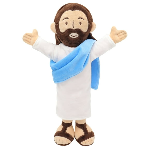 35cm/ 14in Jesus Plush Doll With Big Feet, Christian Religious Stuffed Toy, Soft Jesus Figure For Kids, Church, Sunday School, Baptism, Easter, Christmas Gift