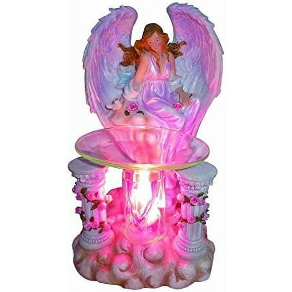 Angel Polyresin Electric Aroma Lamp Oil And Wax Tart Warmer With Cylinder