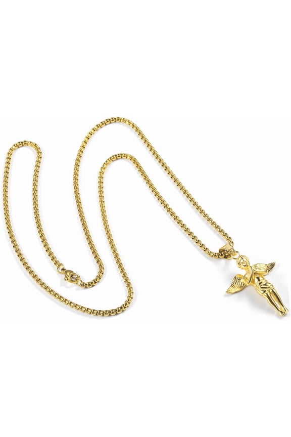 Angel Premium Prayer Necklace Fashionable Clavicle Chain Gold Necklace ideal for Women Uncommon Jewelry[z971]