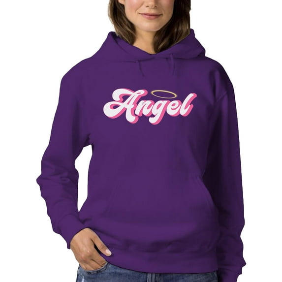 Angel Quote With Ring Hoodie Women -Image by Shutterstock, Female 3X-Large