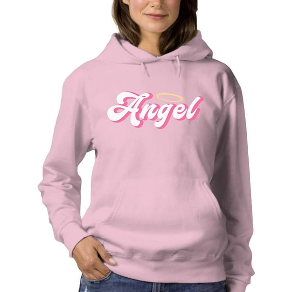 Angel Quote With Ring Hoodie Women -Image by Shutterstock, Female x-Large