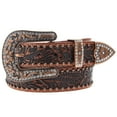 thumbnail image 1 of Angel Ranch Womens  Angel Ranch 1 1/2  Floral withAccents Belt L Brown, 1 of 5