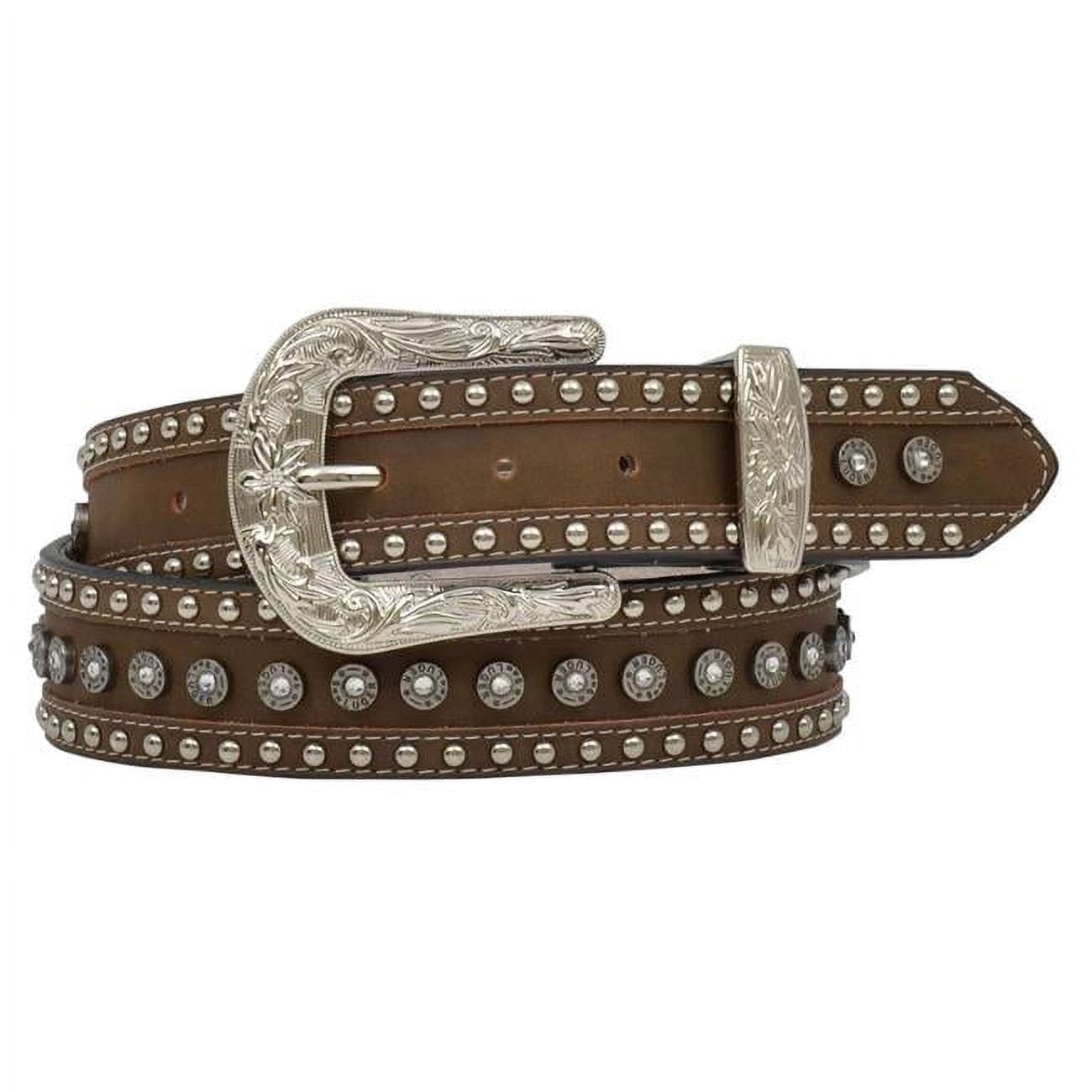 Angel Ranch DA3742-M 1.50 in. Leather Studs Gun Shell Concho 
