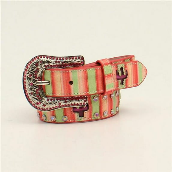 Angel Ranch® Girl's Light Up Cactus Striped Print Belt D130001230