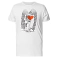 thumbnail image 1 of Angel Reading About Love, Sketch Tee Men's -Image by Shutterstock, 1 of 2