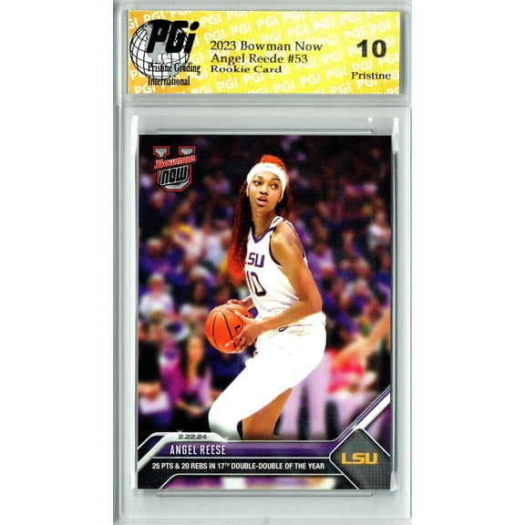 Angel Reese 2023 Bowman University Now #53 PRISTINE Rookie Card PGI 10