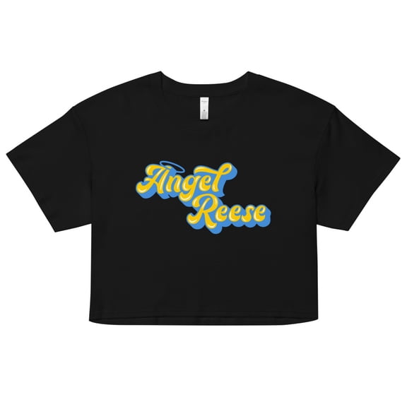 Angel Reese "Lockup Logo" Crop Top (Black, M)