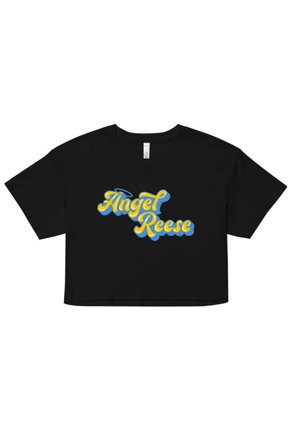 Angel Reese "Lockup Logo" Crop Top (Black, S)