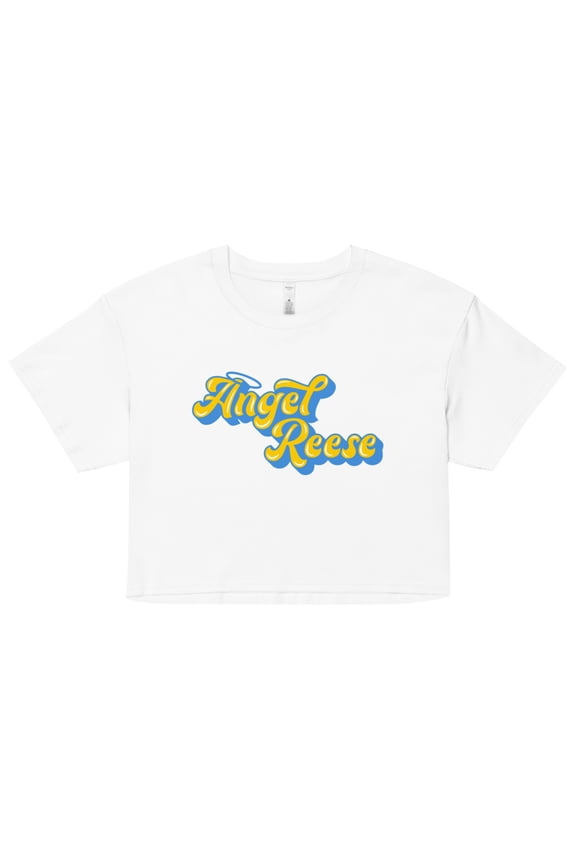 Angel Reese "Lockup Logo" Crop Top (White, XL)
