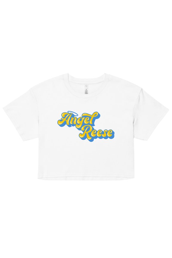 Angel Reese "Lockup Logo" Crop Top (White, XS)