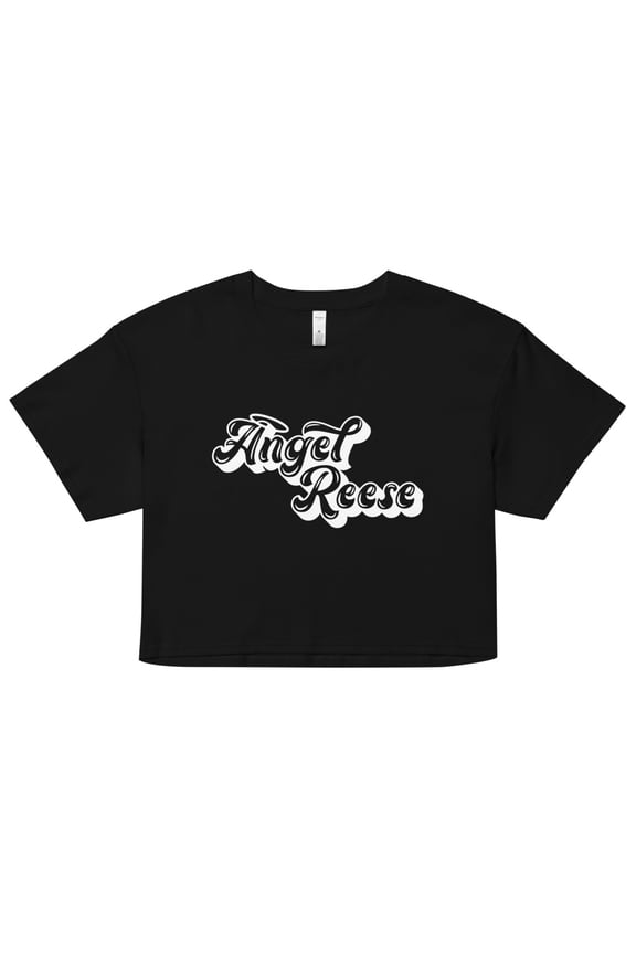 Angel Reese "Logo" Crop Top (Black, S)