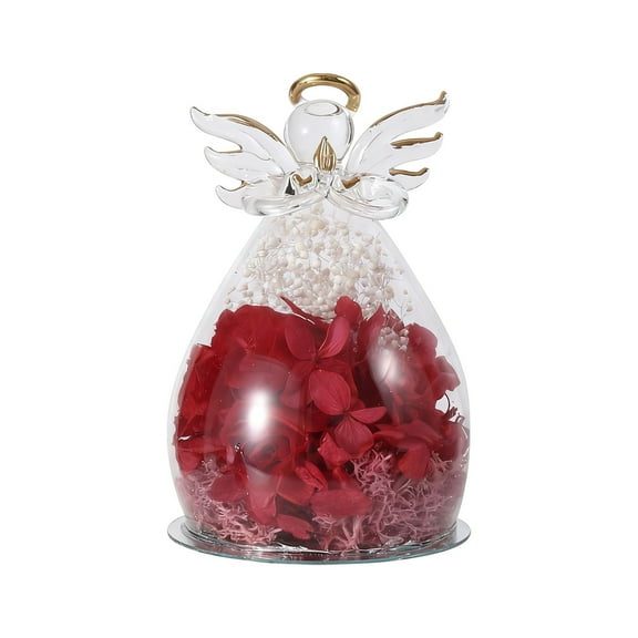 Angel Rose Figurine – Eternal Preserved Flower in the Shape of an Angel, Perfect for Weddings, Thanksgiving, Christmas, and Special Occasions (4.92 inches)