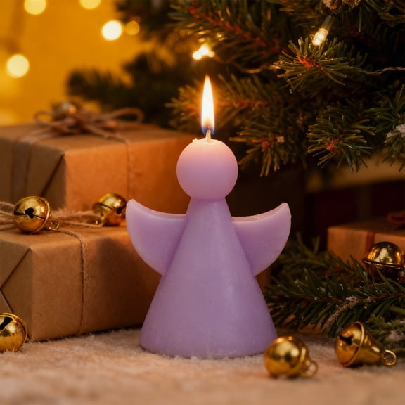 Angel Shaped Christmas and Valentine’s Day Scented Candle, Light Fragrance Clean Burning Mini Aromatherapy Candle for Home Decor, Gift for Her Mom Stocking Stuffer Clearance