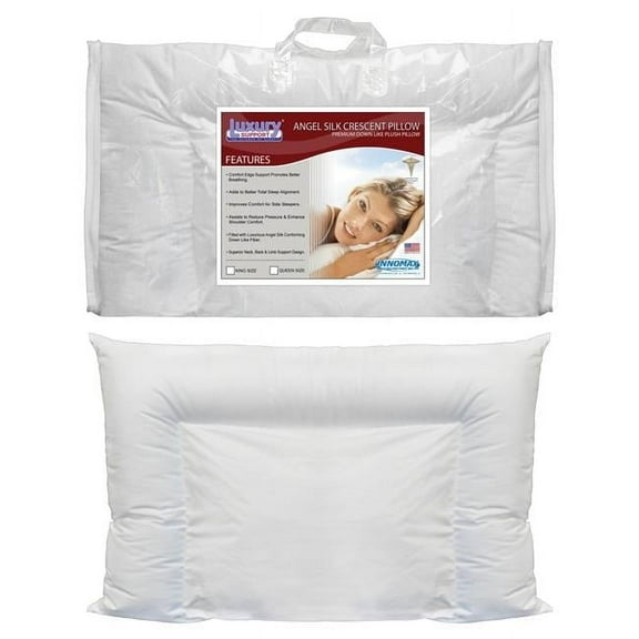 Angel Silk Crescent Premium Down Like Plush King Size Pillow