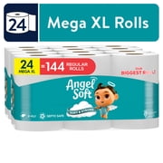 Angel Soft 2-Ply Toilet Paper, 24 Mega XL Rolls, 480 Sheets Per Roll