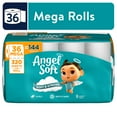 thumbnail image 1 of Angel Soft 2-Ply Toilet Paper, 36 Mega Rolls, 320 Sheets Per Roll, 1 of 13