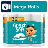 Angel Soft Household Embossed 2-Ply Toilet Paper, 9 Mega Rolls