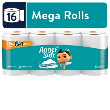 Angel Soft 2-Ply Toilet Paper, 16 Mega Rolls