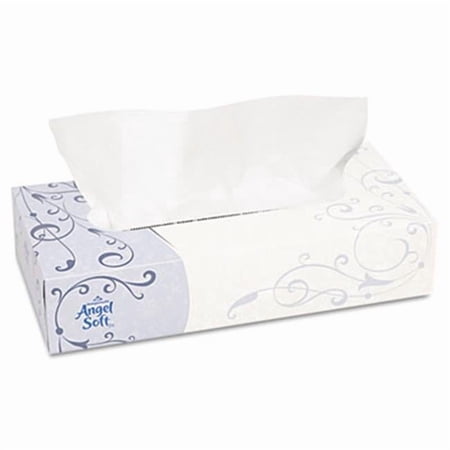 Angel Soft Ps Premium Facial Tissue, Flat Box, 100 Sheets-Box, White