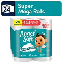Angel Soft Toilet Paper, 24 Super Mega Rolls, Soft and Strong Toilet Tissue