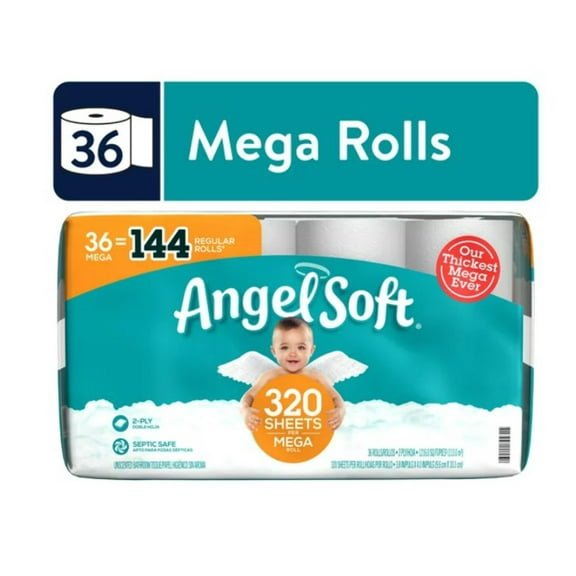 Angel Soft Toilet Paper, 36 Mega Rolls