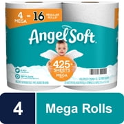 Angel Soft Toilet Paper, 4 Mega Rolls