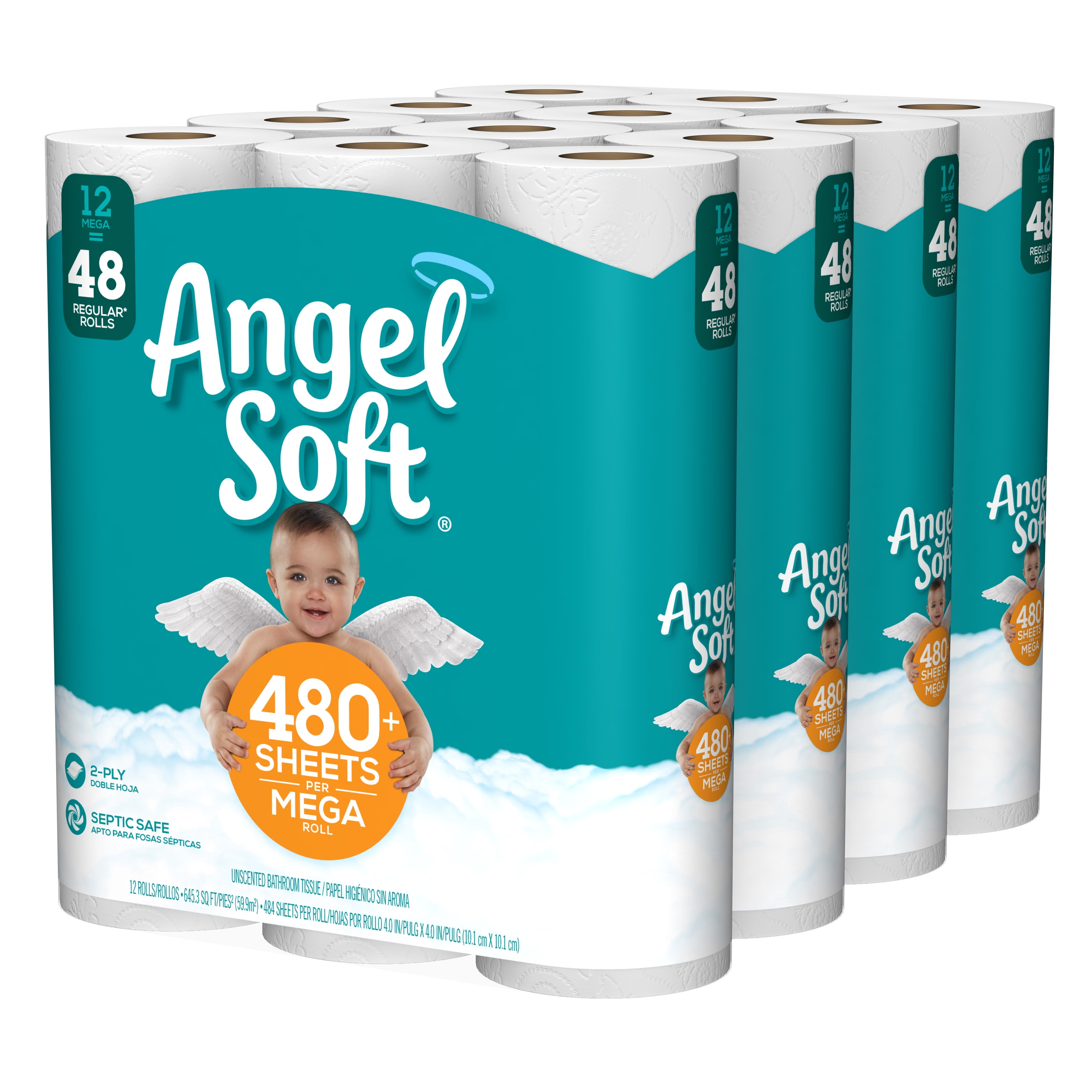 Angel Soft Toilet Paper, 48 Mega Rolls