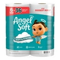 thumbnail image 1 of Angel Soft Toilet Paper, 6 Super Mega Rolls, 2-Ply Toilet Tissue, 1 of 5