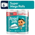 Angel Soft Toilet Paper, 6 Super Mega Rolls, Soft and Strong Toilet