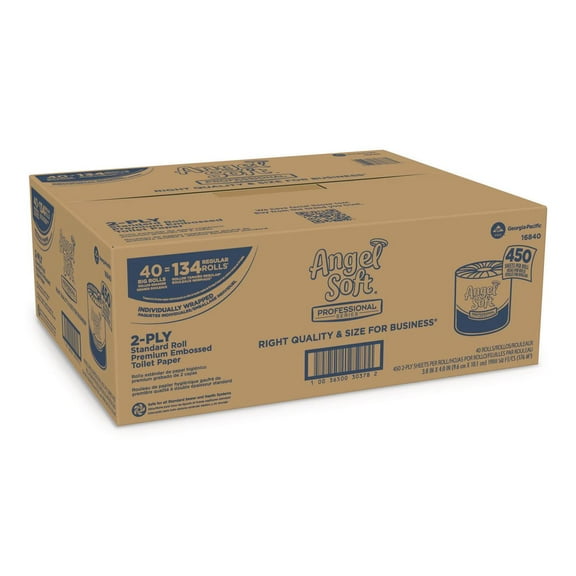 Angel Soft ps Premium Bathroom Tissue 2Ply 450 Sheets/Roll 40 Rolls/Carton 16840