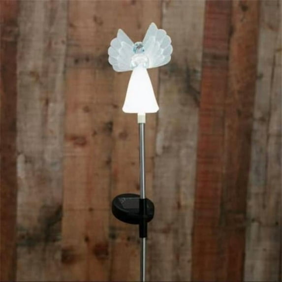 Angel Solar Light Garden Stake, White